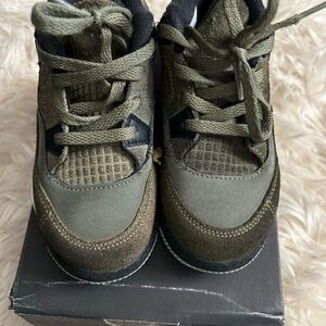 Jordan 4s Medium Olive Green Sneakers